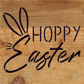 Hoppy Easter / 6x6 Reclaimed Wood Sign
