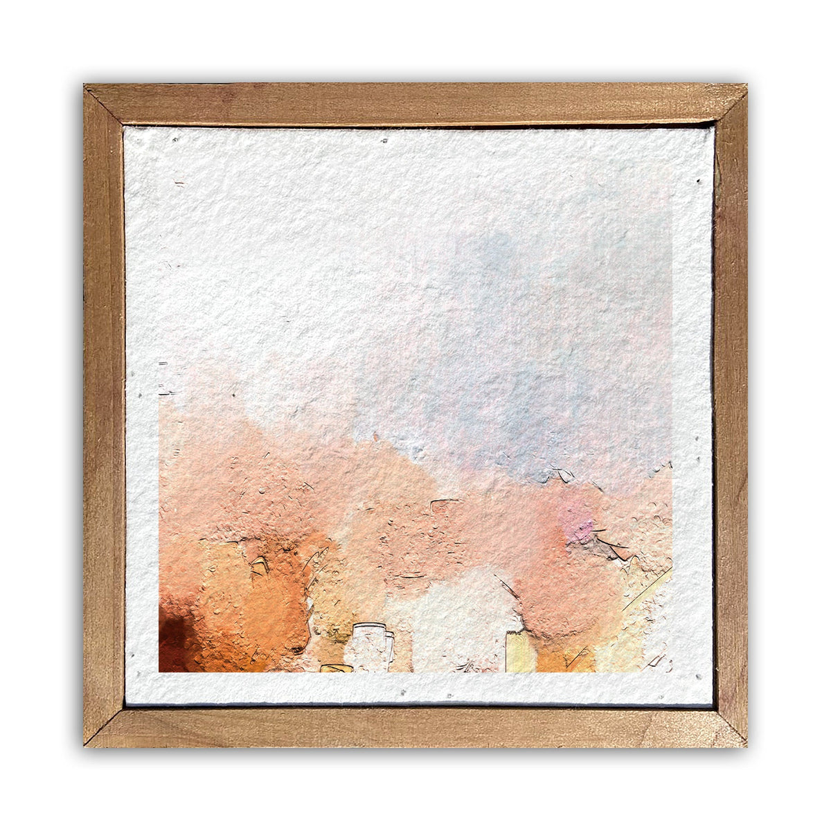 Abstract water color / 6x6 Pulp Paper Wall Decor