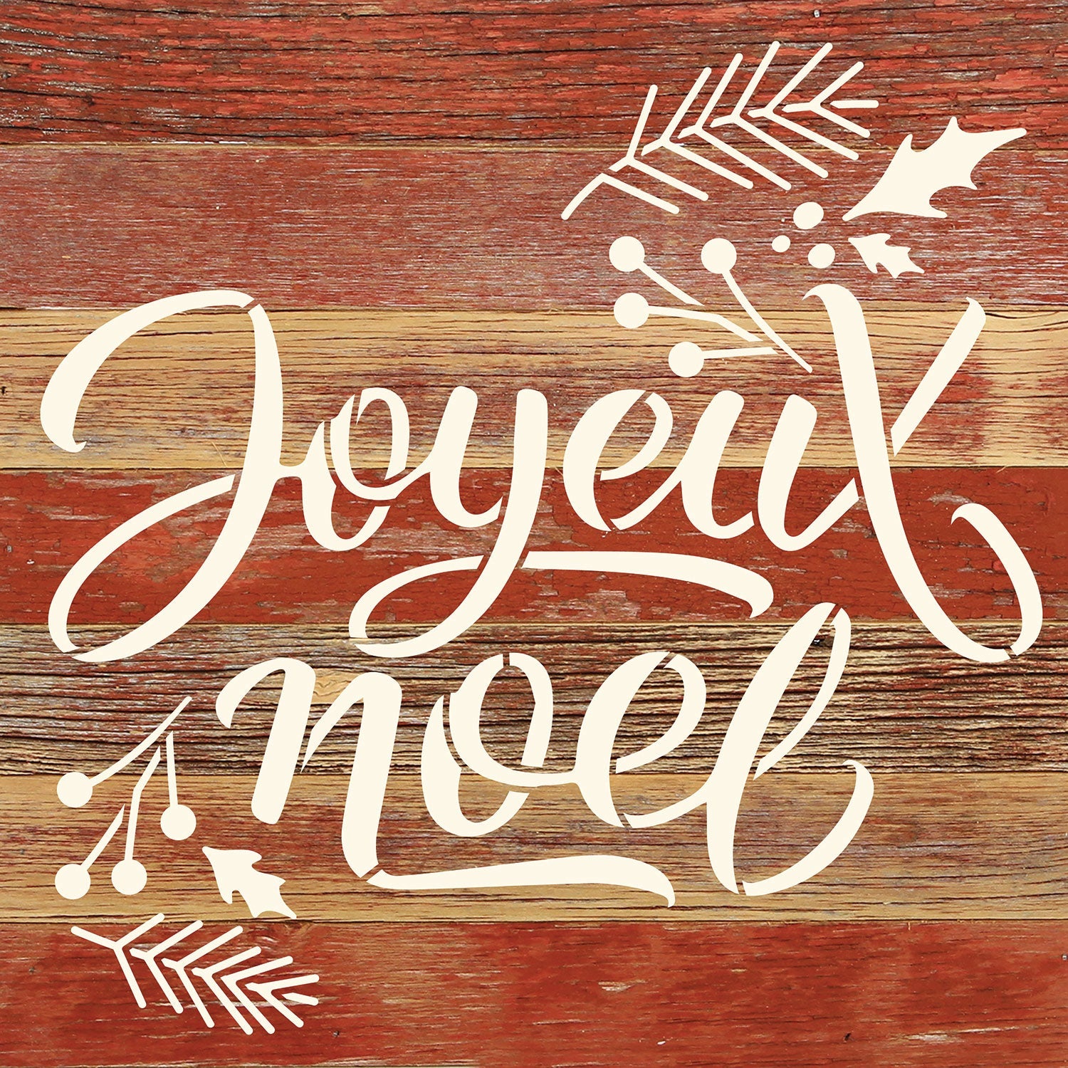 Joyeux Noel / 10x10 Reclaimed Wood Wall Decor