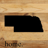 NEBRASKA - Sweet Home / 10"x10" Reclaimed Wood Sign