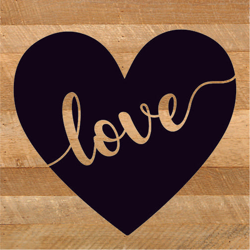Love Heart / 10x10 Reclaimed Wood Sign