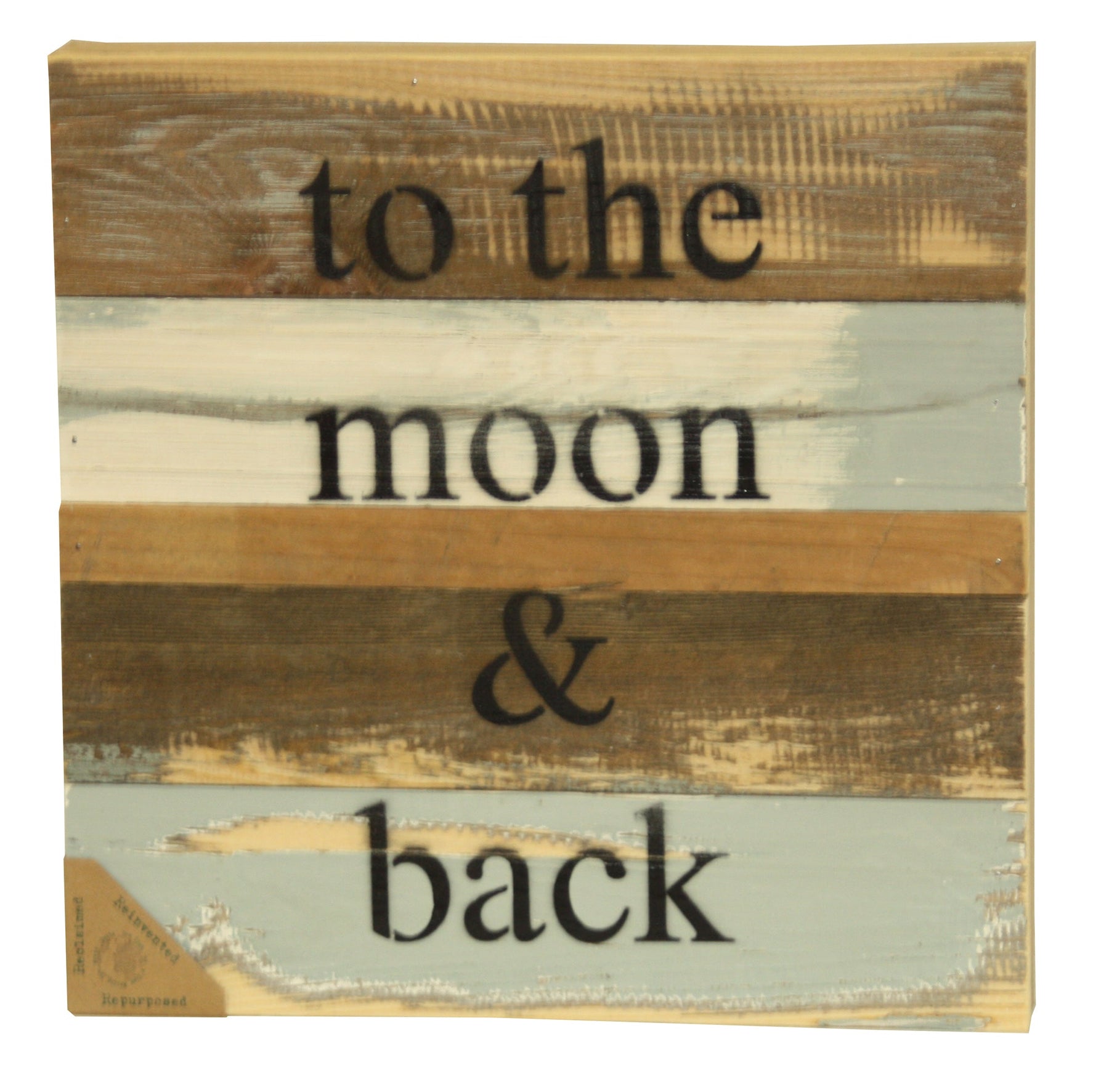 To the moon and back / 12x12" Reclaimed Wood Wall Art