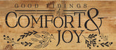 Good Tidings of Comfort & Joy / 14x6 Reclaimed Wood Wall Decor