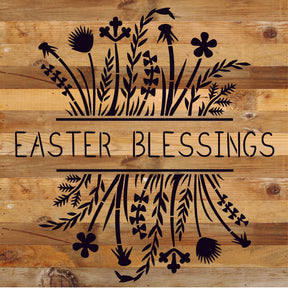 Easter Blessings / 14x14 Reclaimed Wood Sign