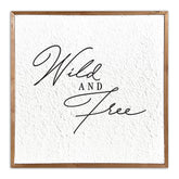 Wild and Free / 14x14 Pulp Paper Wall Decor