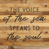 The voice of the sea speaks to the soul / 14x14 Reclaimed Wood Wall Decor