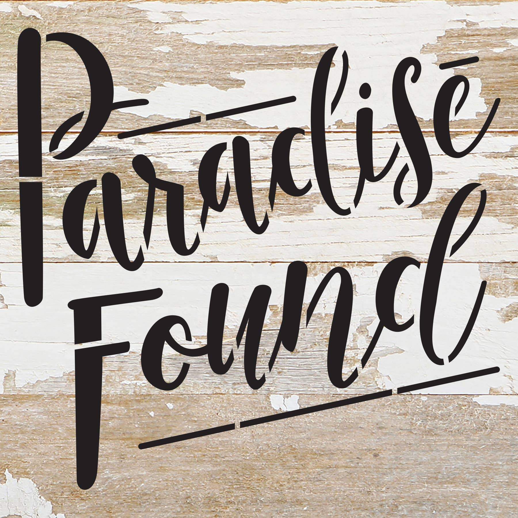 Paradise Found / 6"X6" Reclaimed Wood Wall Sign