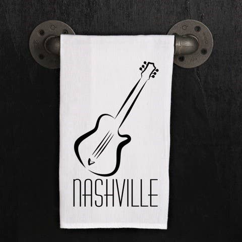NASHVILLE (Guitar score sketch) / Natural Kitchen Towel