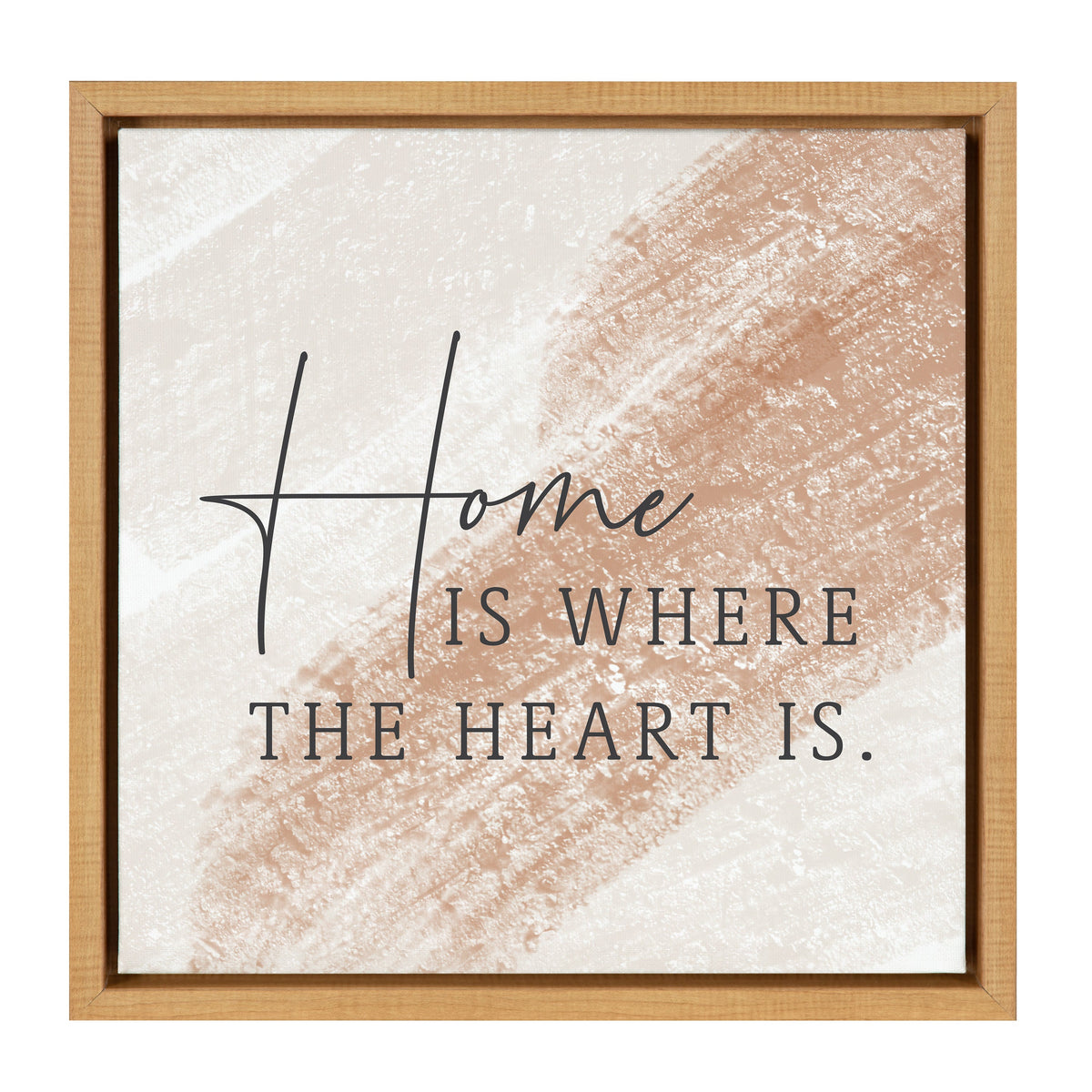 Home is where the heart is / 14x14 Framed Canvas