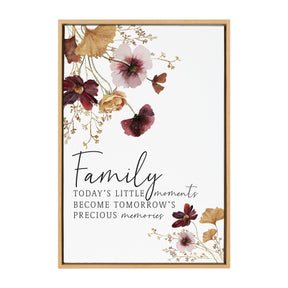 Family... today's little moments become tomorrow's precious memories / 23x33 Framed Canvas
