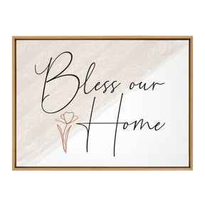 Bless our Home / 38x28 Framed Canvas