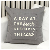 A day at the beach restores the soul Pillow Cover
