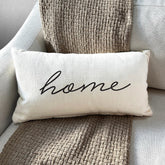Home (cursive) / Lumbar Pillow Cover