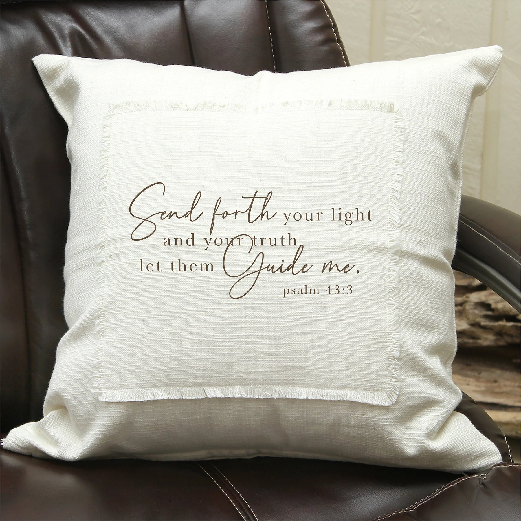 Send Forth your light and your truth / (MS Natural) Pillow Cover