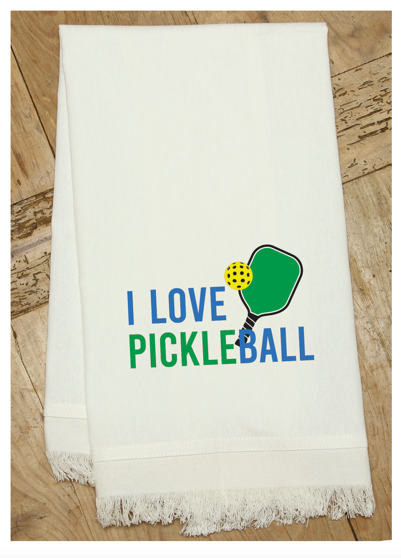 I love Pickleball / Natural Kitchen Towel