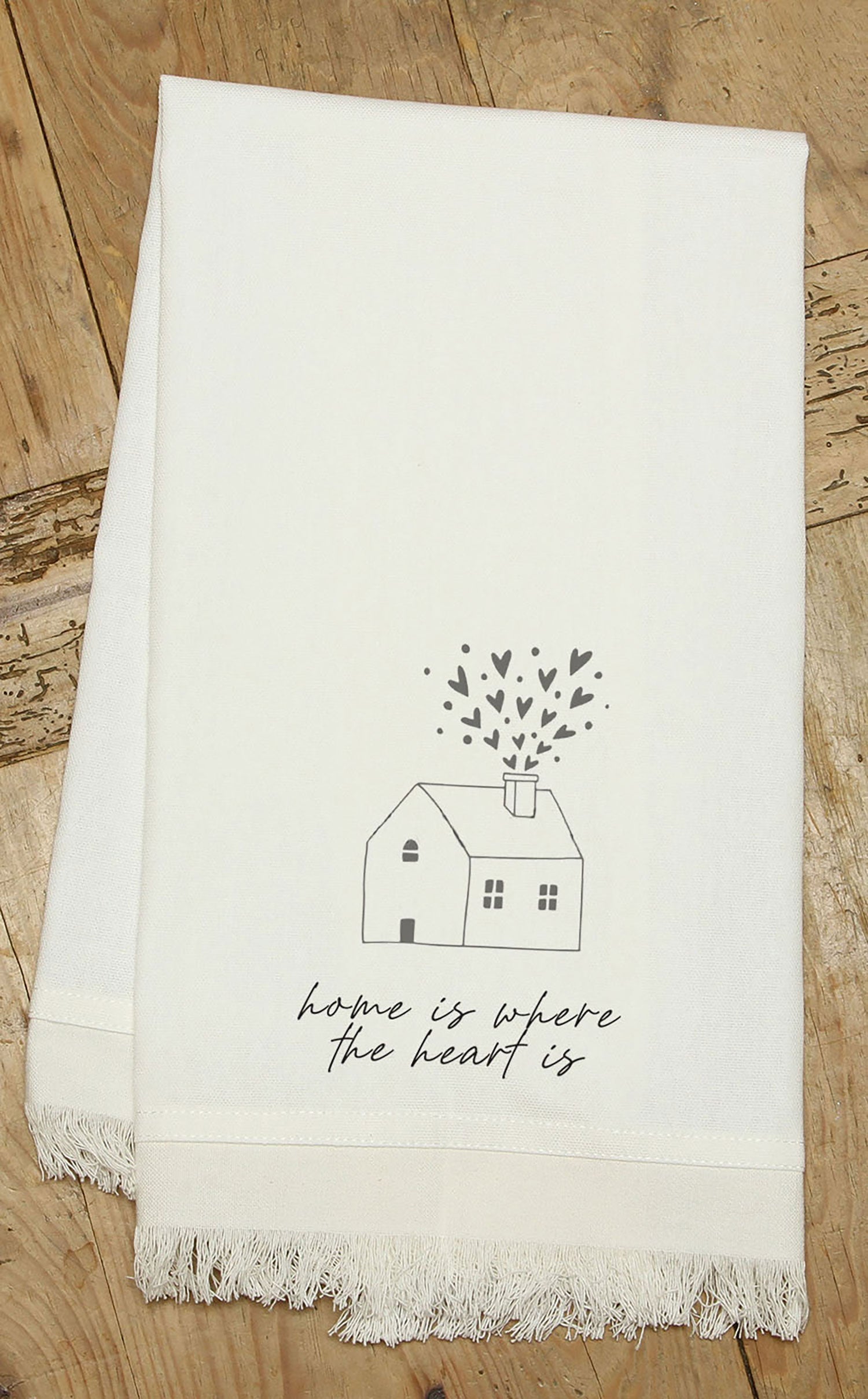 Home is where the heart is / (MS Natural) Kitchen Tea Towel