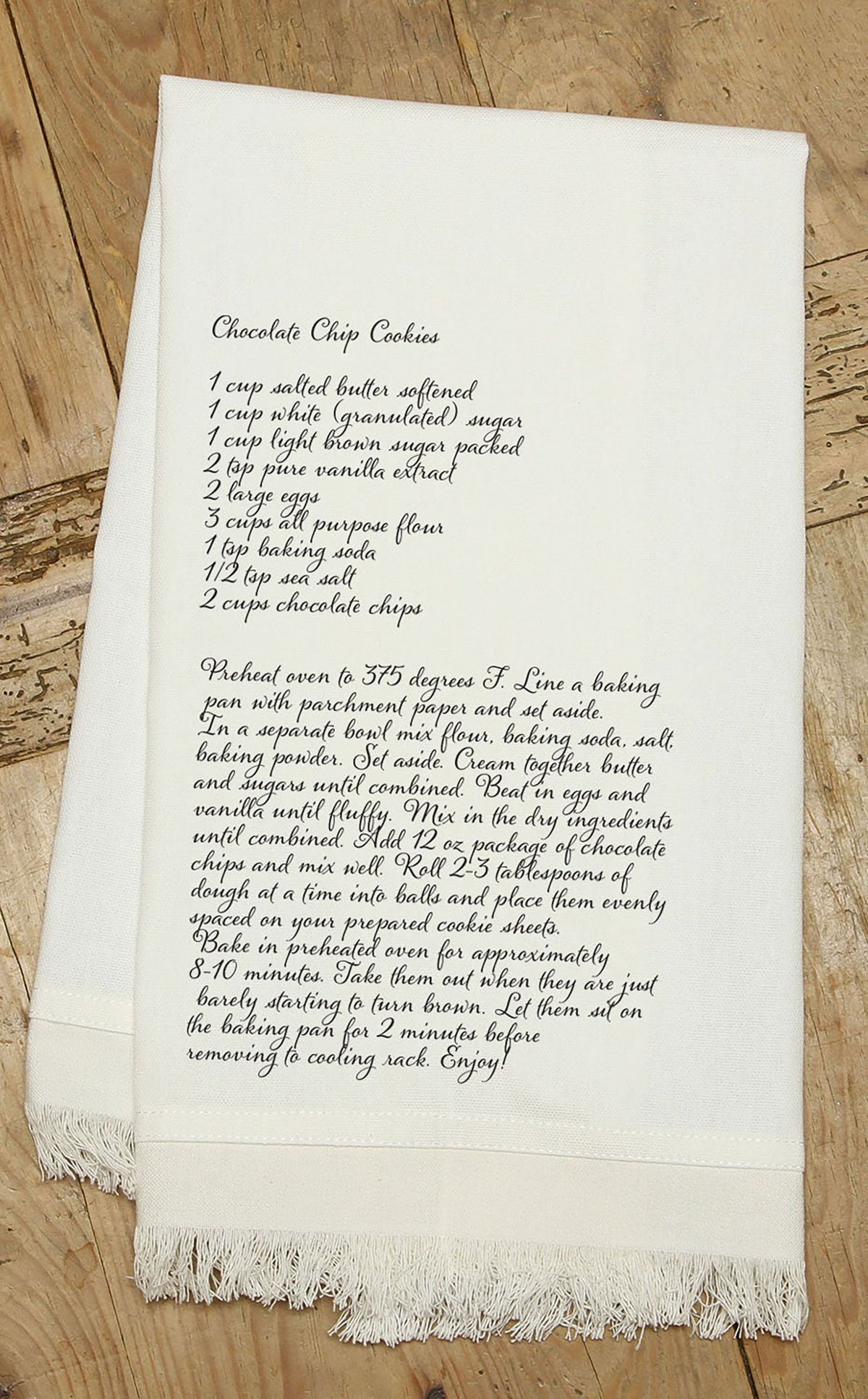 Chocolate Chip Cookie Recipe / (MS Natural) Kitchen Tea Towel
