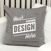 Custom Design / Natural or Grey Pillow Cover
