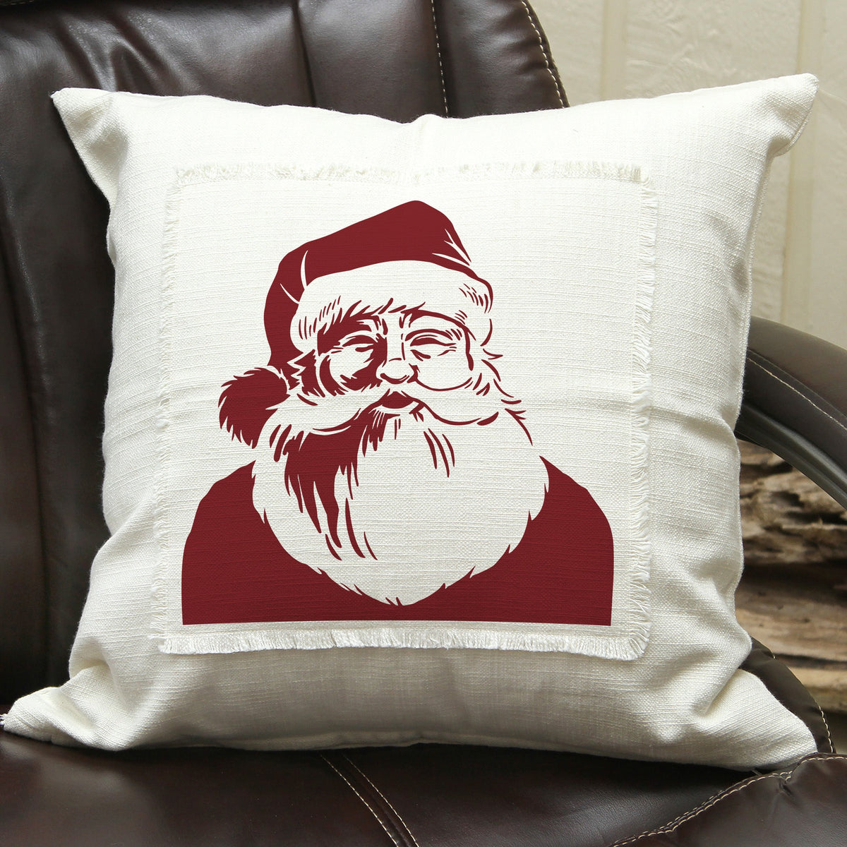 Santa / Natural Pillow Cover