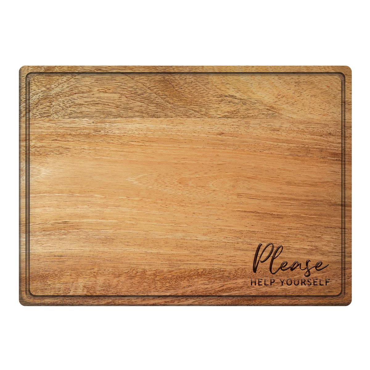 Please Help Yourself / Rectangular Wood Serving Board