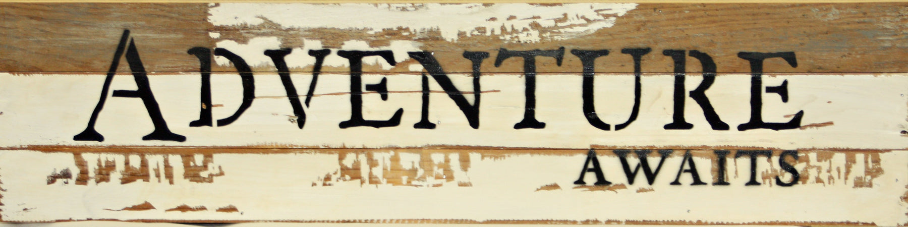 Adventure Awaits / 24x6 Reclaimed Wood Wall Art