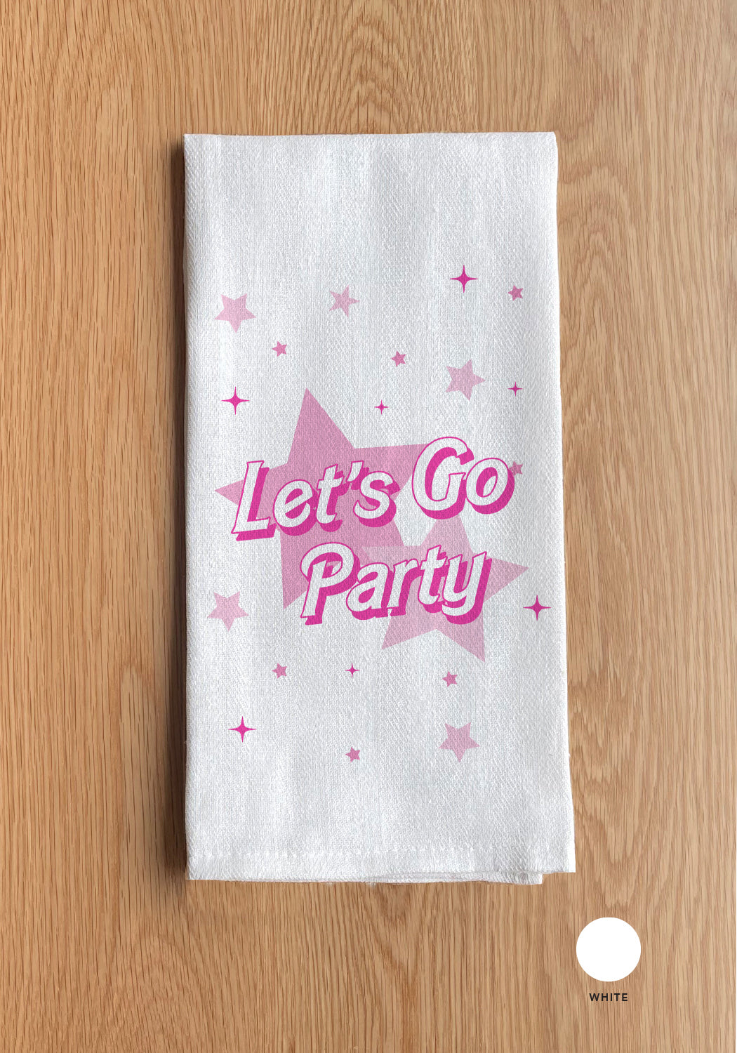 Lets Go Party / Trend White Kitchen Tea Towel