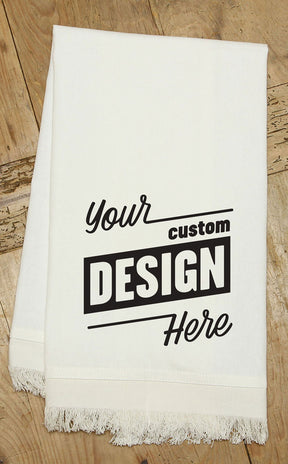 Custom Design / Natural or Grey Kitchen Tea Towel