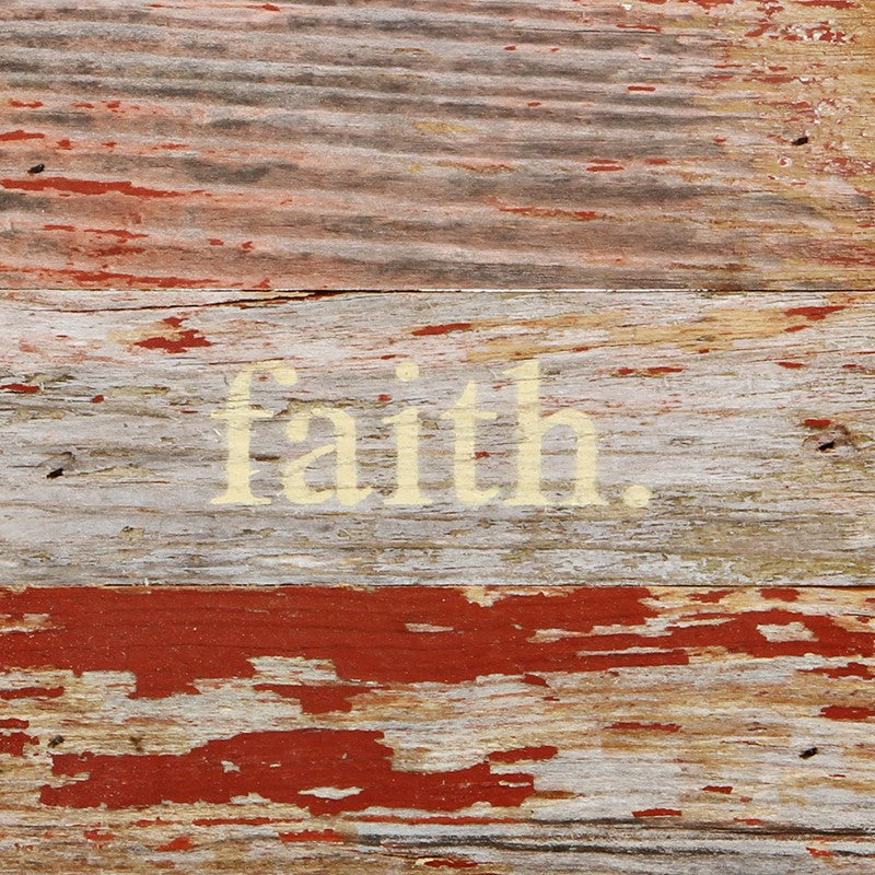 faith / 6"x6" Reclaimed Wood Sign