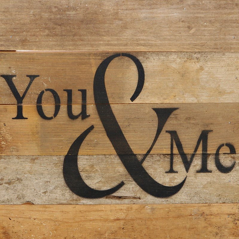 You & Me / 10"x10" Reclaimed Wood Sign