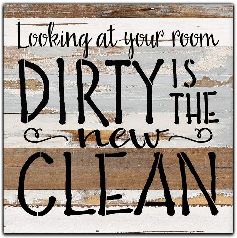 Looking at your room: dirty is the new clean / 12x12 Reclaimed Wood Wall Art