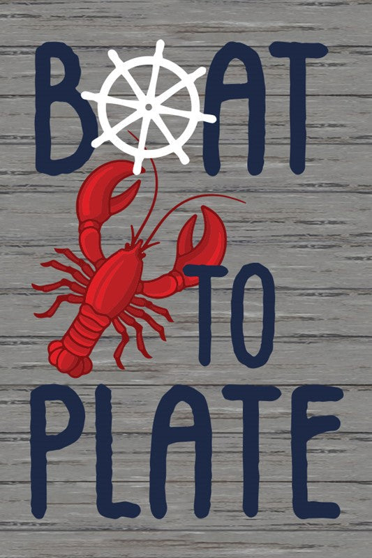 Boat to Plate / 8x12 Indoor/Outdoor Recycled Plastic Wall Art