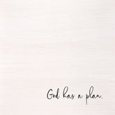 God has a plan. (White Finish on Birch) 14"x14" Wall Art