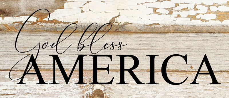 God bless America / 14"x6" Reclaimed Wood Sign